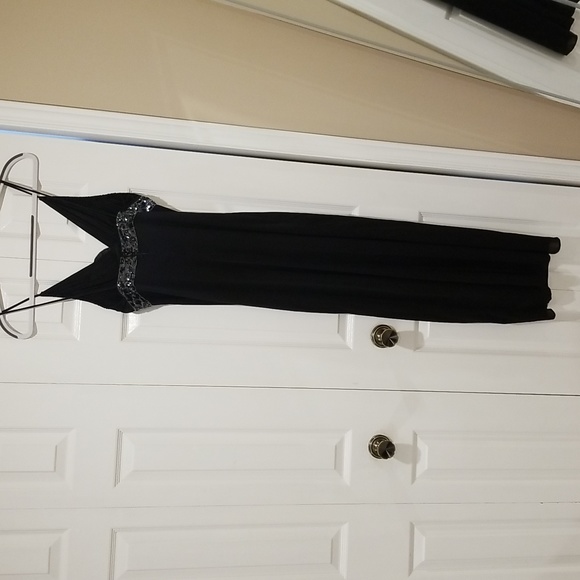 French custom made Vintage black long formal dress - Picture 3 of 7